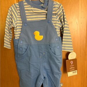 Carter's Blue Overalls with Duck Appliqué